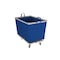 Steele Canvas Basket 8 BU Permanent Truck Blue Vinyl w/Grey Vinyl - 4in Casters 928VBLUVGRYW4 - alternate 1
